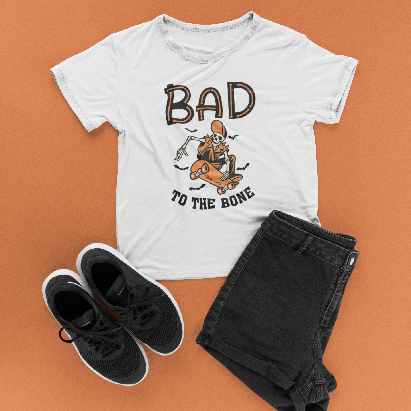 Village Child Hand Pressed Graphic Tee - Bad To The Bone