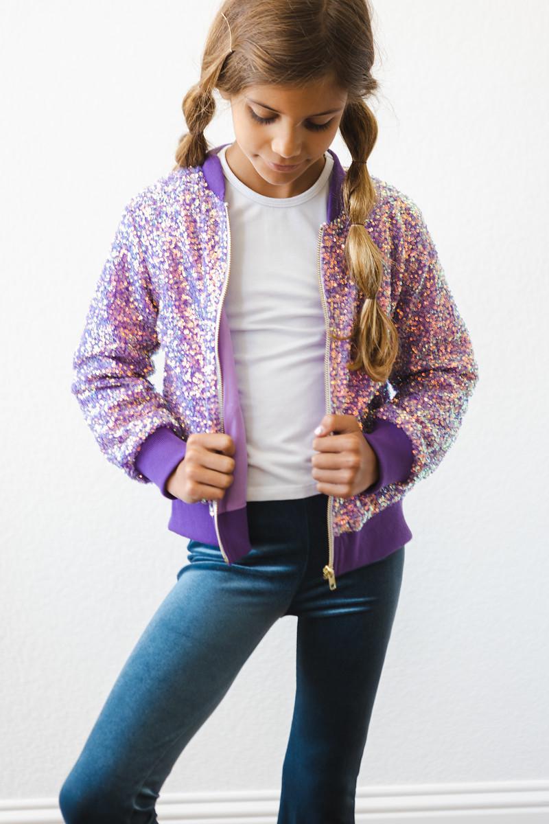 Mila & Rose Sequin Jacket - Purple