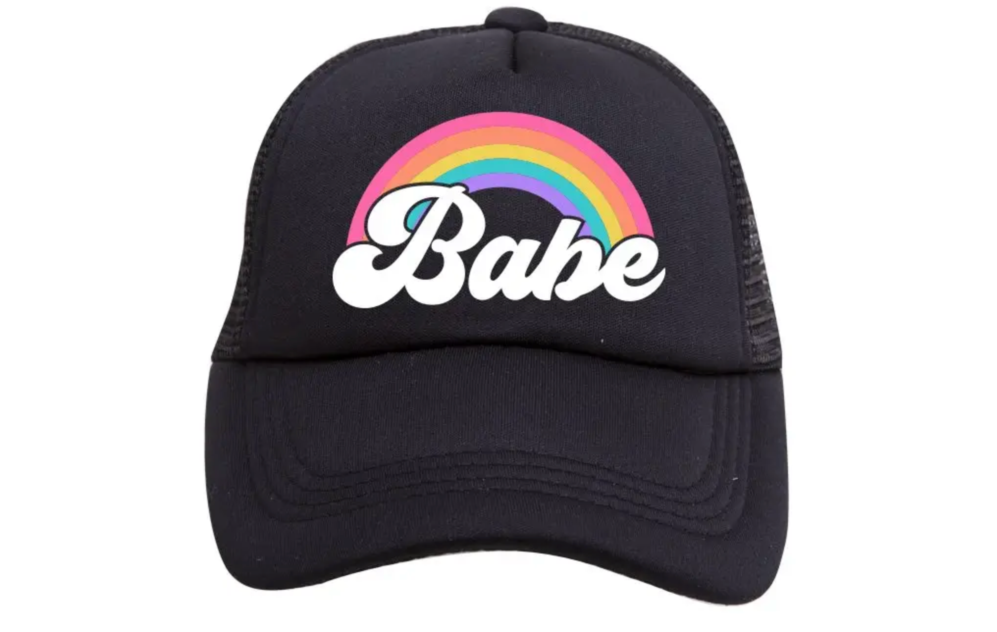 Tiny Trucker Trucker Hat - Rainbow Babe