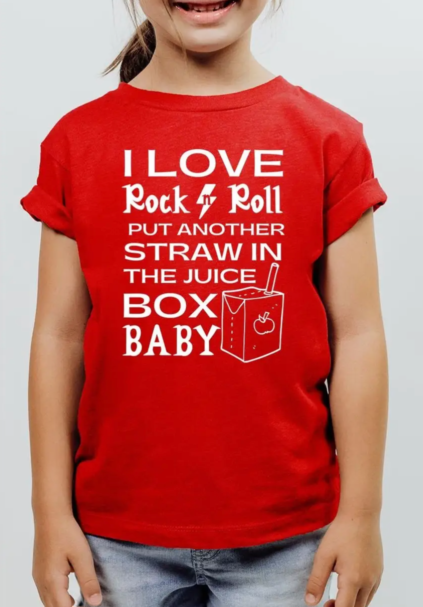 I Love Rock N Roll Juice Box Kids Graphic Tee (Final Sale)