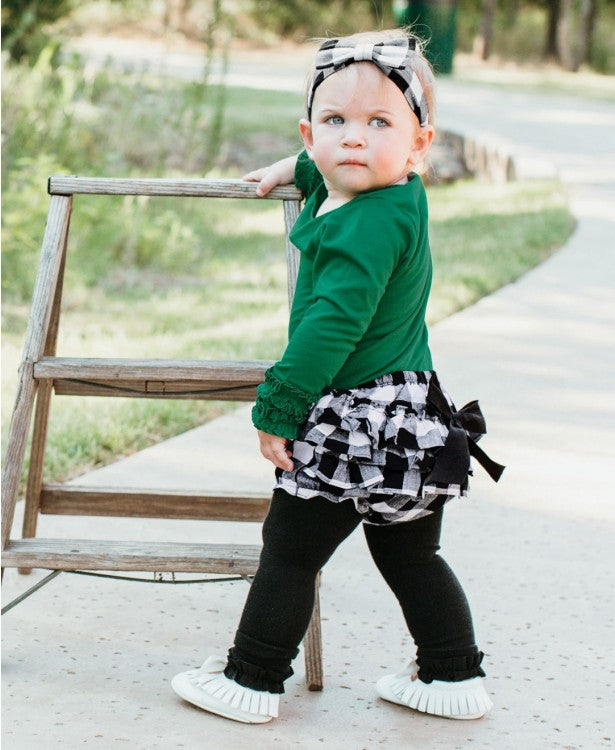 Baby green ruffle leggings – Newbie